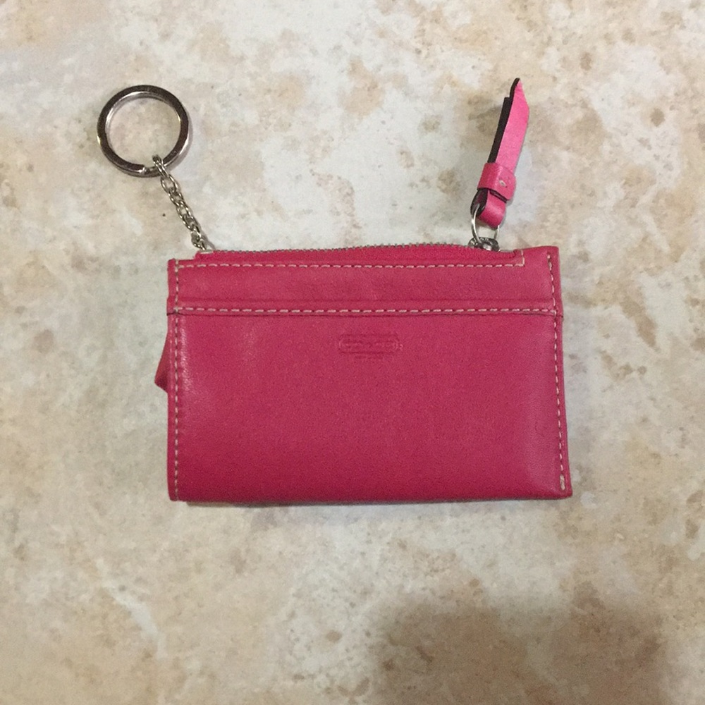 Fuschia Coach Coin Purse